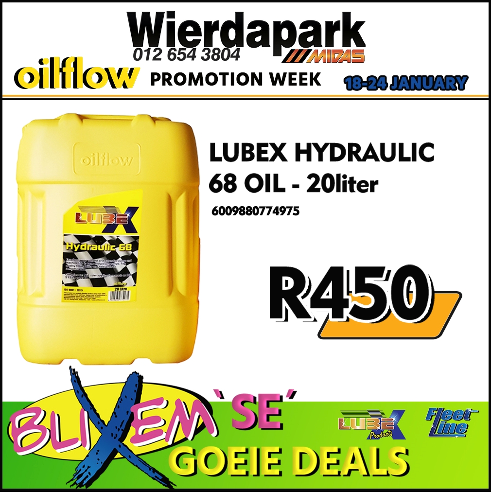 Get Lubex Hydraulic 20 Liter for ONLY R450!