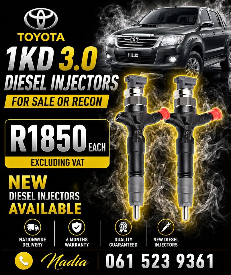 TOYOTA 1KD 3.0 DIESEL INJECTORS FOR SALE - Private Seller TOYOTA 1KD 3.0 DIESEL INJECTORS FOR SALE - Private Seller