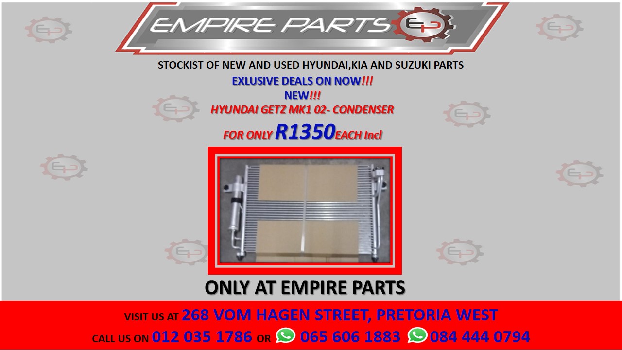 HYUNDAI GETZ MK1 02- CONDENSER - Private Seller HYUNDAI GETZ MK1 02- CONDENSER - Private Seller