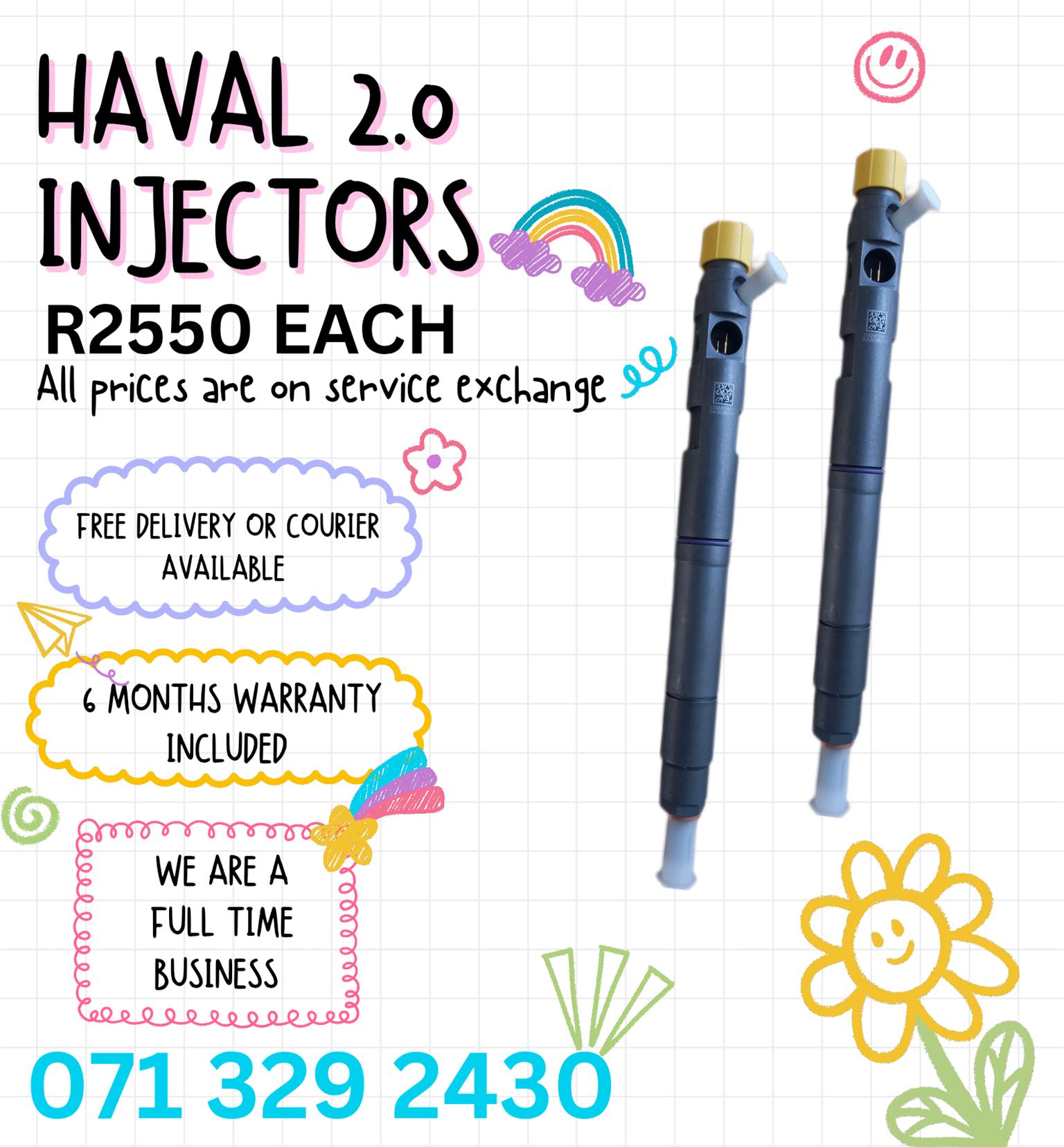 HAVAL 2.0 INJECTORS FOR SALE WITH WARRANTY - Private Seller HAVAL 2.0 INJECTORS FOR SALE WITH WARRANTY - Private Seller