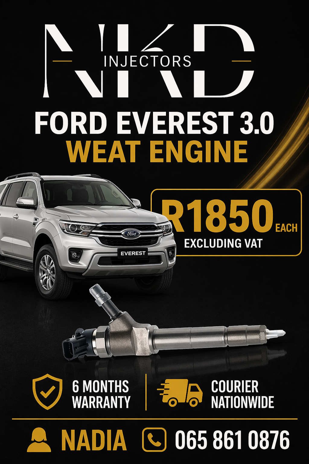 DIESEL INJECTORS FOR SALE FOR FORD EVEREST (3.0/BT50) OR RECON - Private Seller DIESEL INJECTORS FOR SALE FOR FORD EVEREST (3.0/BT50) OR RECON - Private Seller