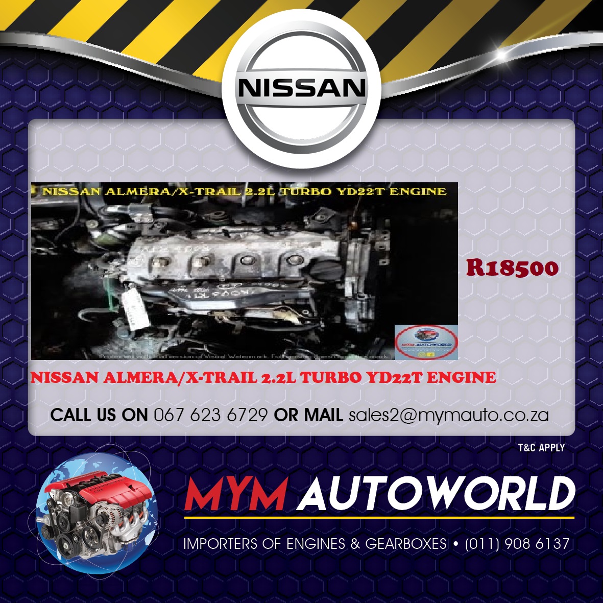 NISSAN ALMERA X-TRAIL 2.2 TURBO YD22T ENGINE - Private Seller NISSAN ALMERA X-TRAIL 2.2 TURBO YD22T ENGINE - Private Seller