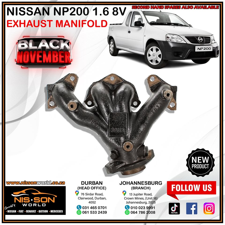 NISSAN NP200 1.6 8V EXHAUST MANIFOLD - Private Seller NISSAN NP200 1.6 8V EXHAUST MANIFOLD - Private Seller