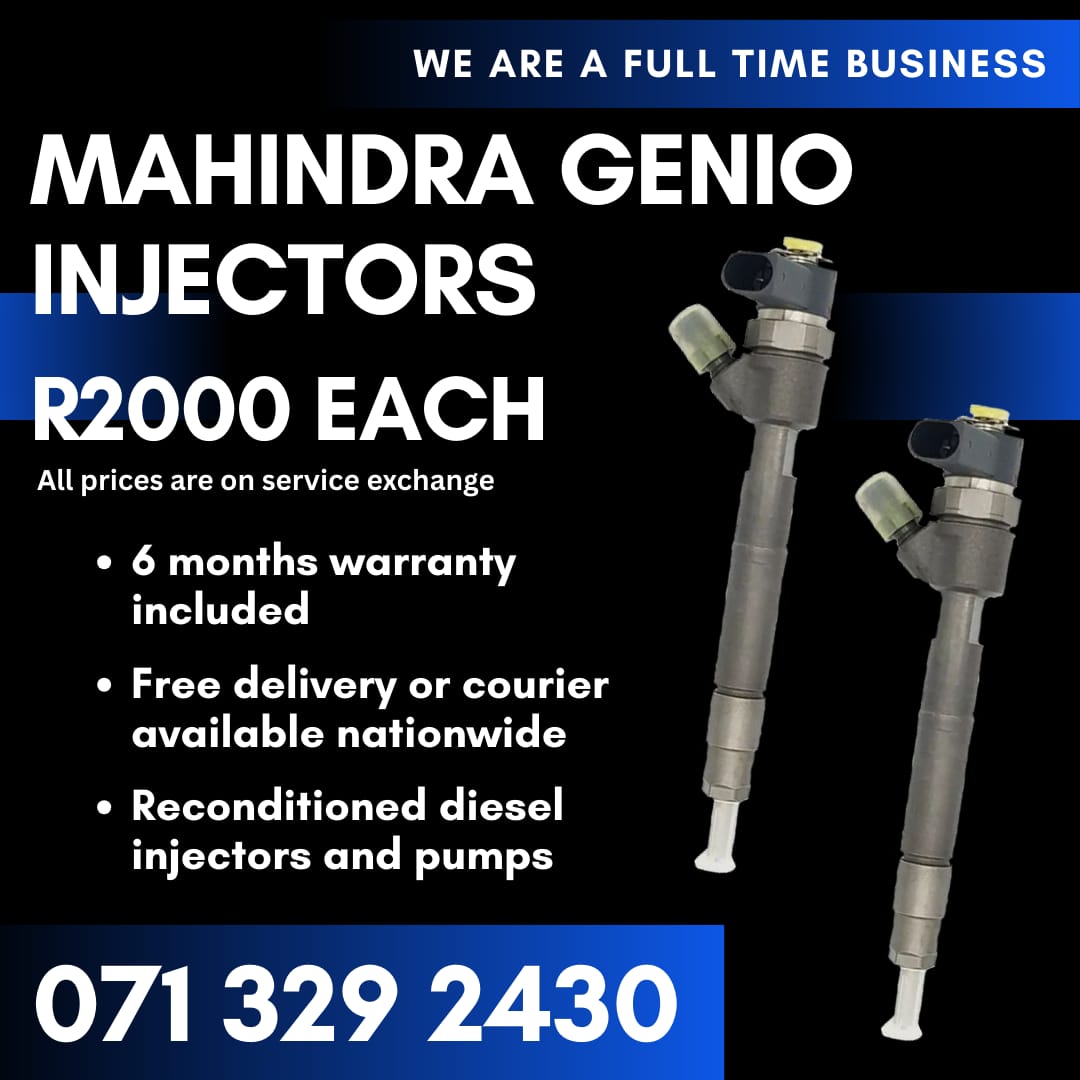 MAHINDRA GENIO INJECTORS FOR SALE WITH WARRANTY - Private Seller MAHINDRA GENIO INJECTORS FOR SALE WITH WARRANTY - Private Seller