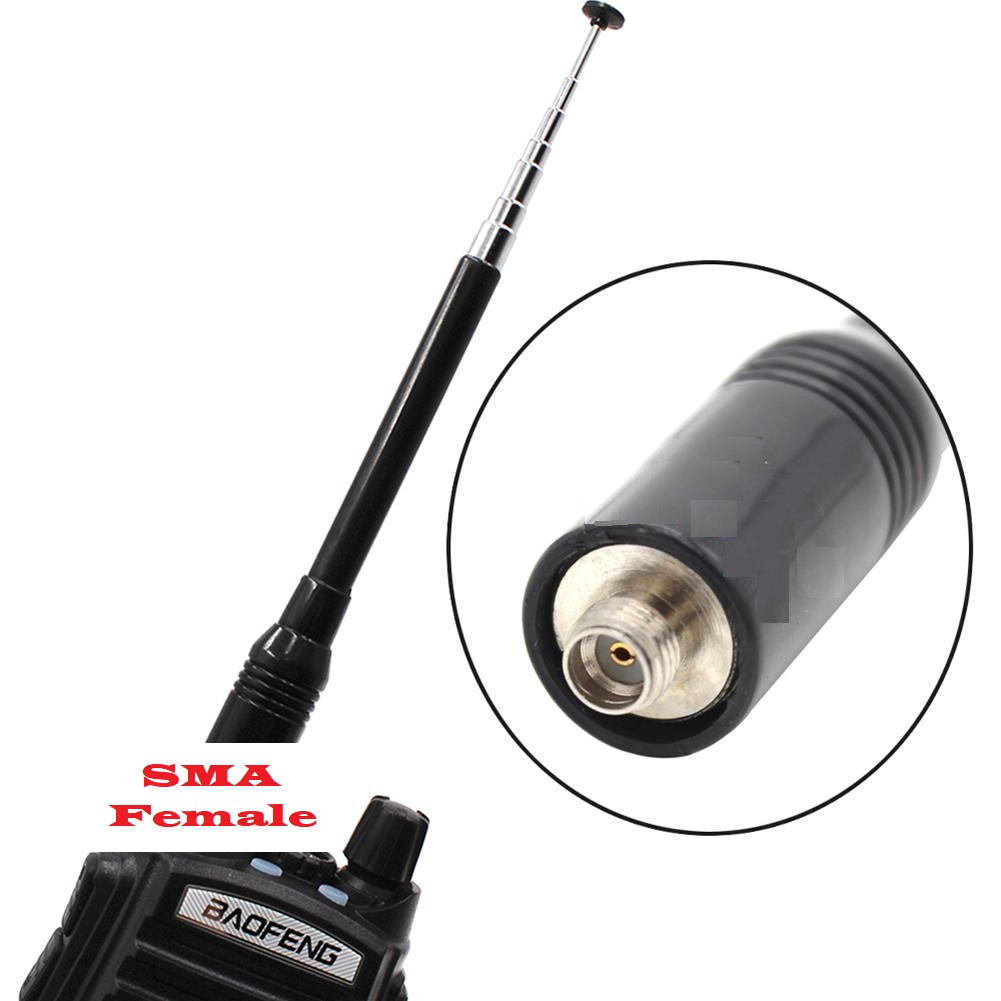 UHF Band Telescopic Antenna for Baofeng Walkie Talkies, Ham Radios, Transceivers