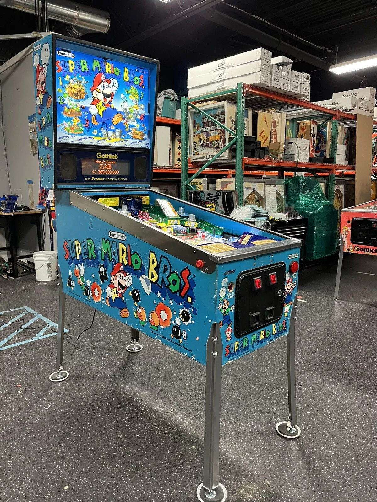 1992 Super Mario Bros Pinball Machine Leds Professional Techs Brothers Luigi 1992 Super Mario Bros Pinball Machine Leds Professional Techs Brothers Luigi