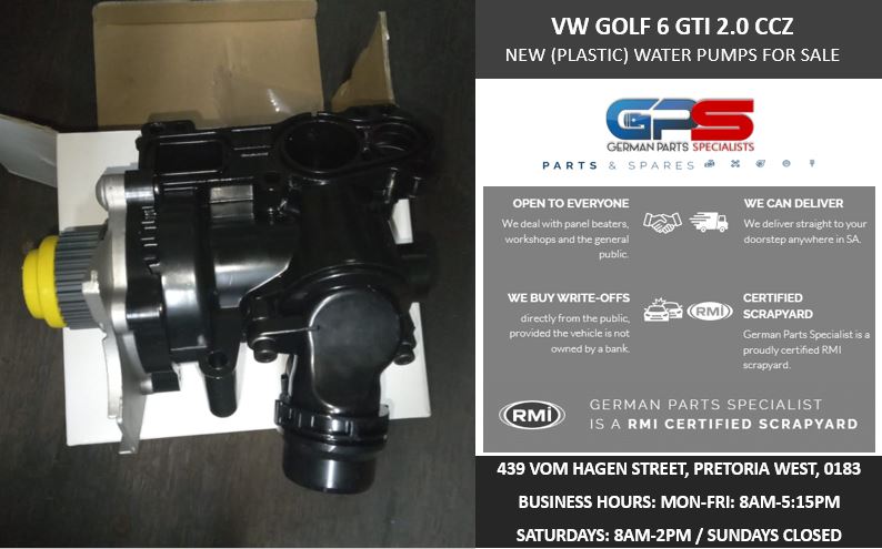 VW GOLF 6 GTI 2.0 CCZ NEW (PLASTIC) WATER PUMPS FOR SALE - Private Seller VW GOLF 6 GTI 2.0 CCZ NEW (PLASTIC) WATER PUMPS FOR SALE - Private Seller
