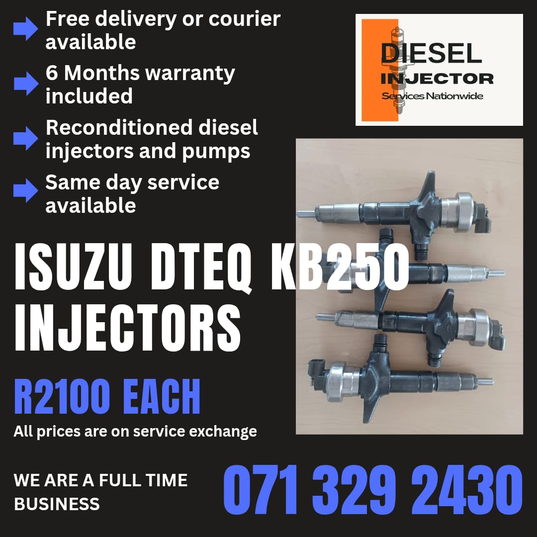 ISUZU DTEQ KB250 INJECTORS FOR SALE WITH WARRANTY - Private Seller ISUZU DTEQ KB250 INJECTORS FOR SALE WITH WARRANTY - Private Seller