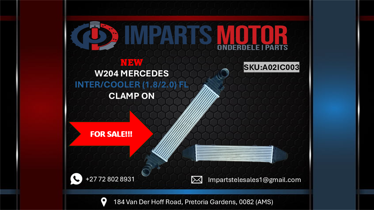 MERCEDES W204 INTER COOLER (1.8/2.0) FOR SALE!!! - Private Seller