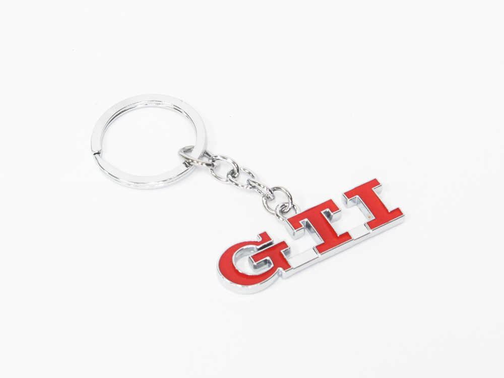 Volkswagen GTi Silver and Red Keyring