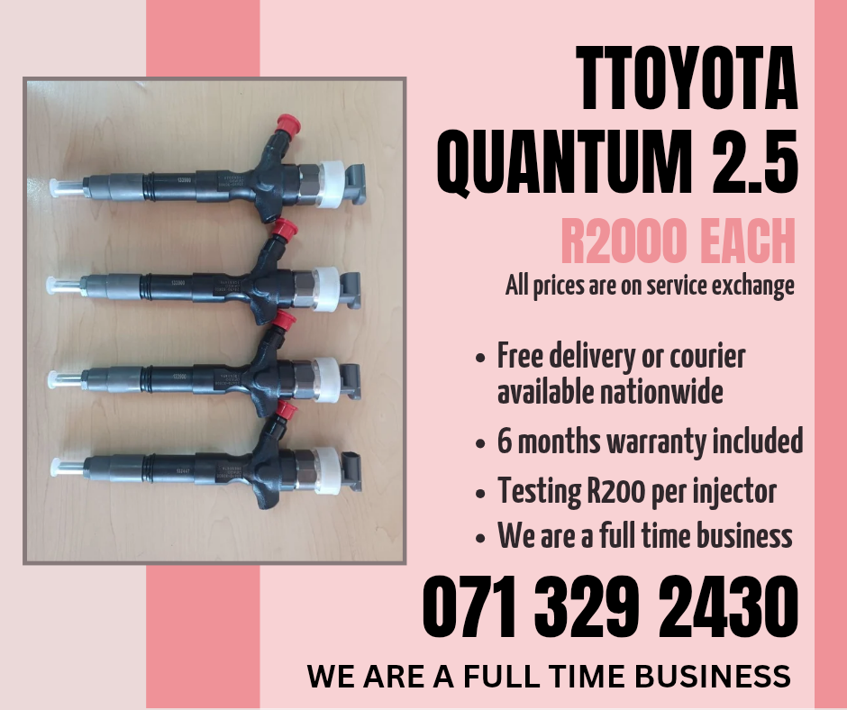 TOYOTA QUANTUM DIESEL INJECTORS FOR SALE WITH WARRANTY - Private Seller TOYOTA QUANTUM DIESEL INJECTORS FOR SALE WITH WARRANTY - Private Seller