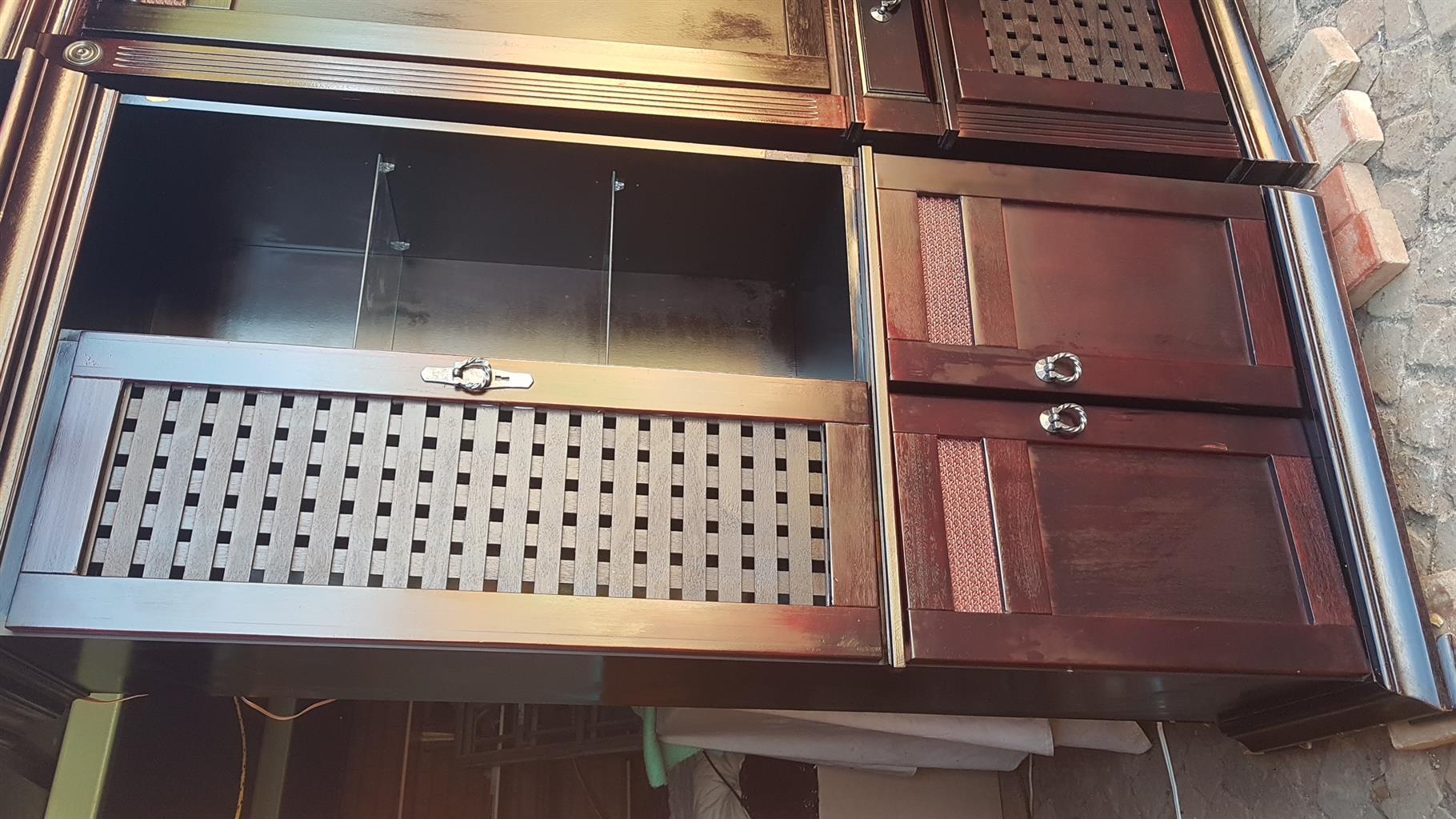 Dark Wood Wall Units