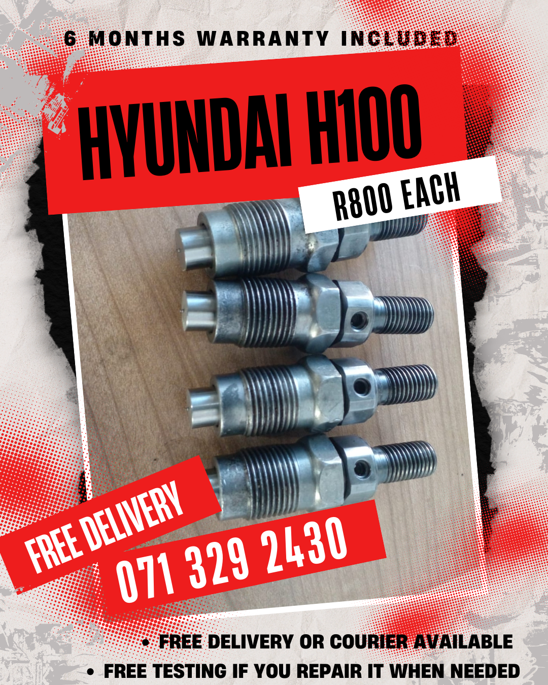 HYUNDAI H100 DIESEL INJECTORS FOR SALE WITH WARRANTY - Private Seller HYUNDAI H100 DIESEL INJECTORS FOR SALE WITH WARRANTY - Private Seller