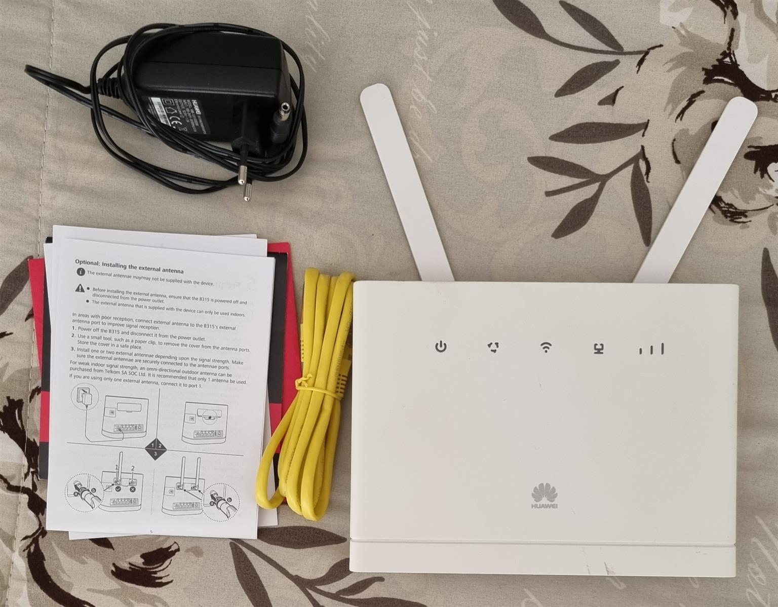 Huawei B315 4G LTE WiFi Router (open to all networks, incl. Rain)
