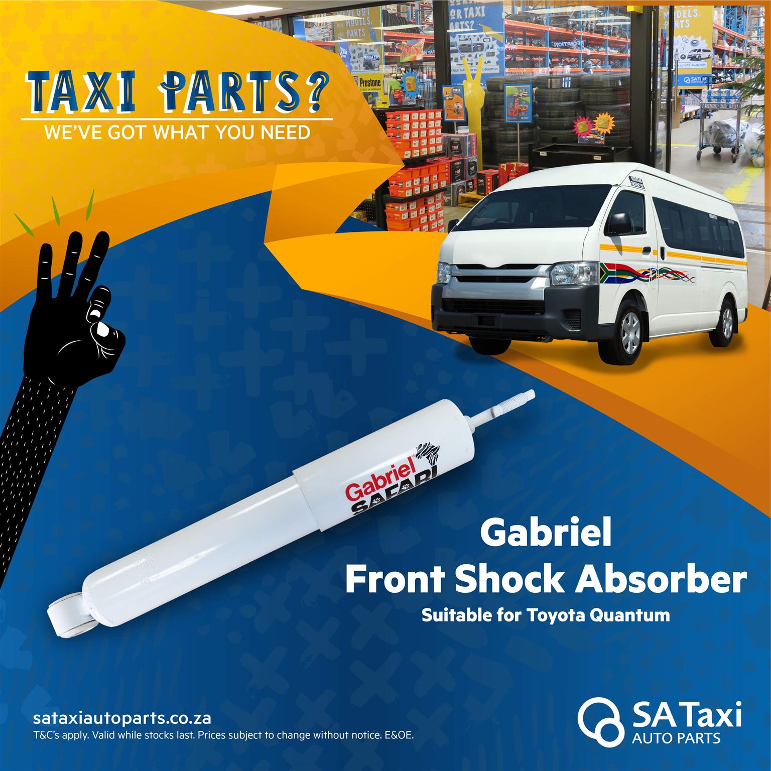 New Gabriel Rear Shock Absorber for Toyota Quantum
