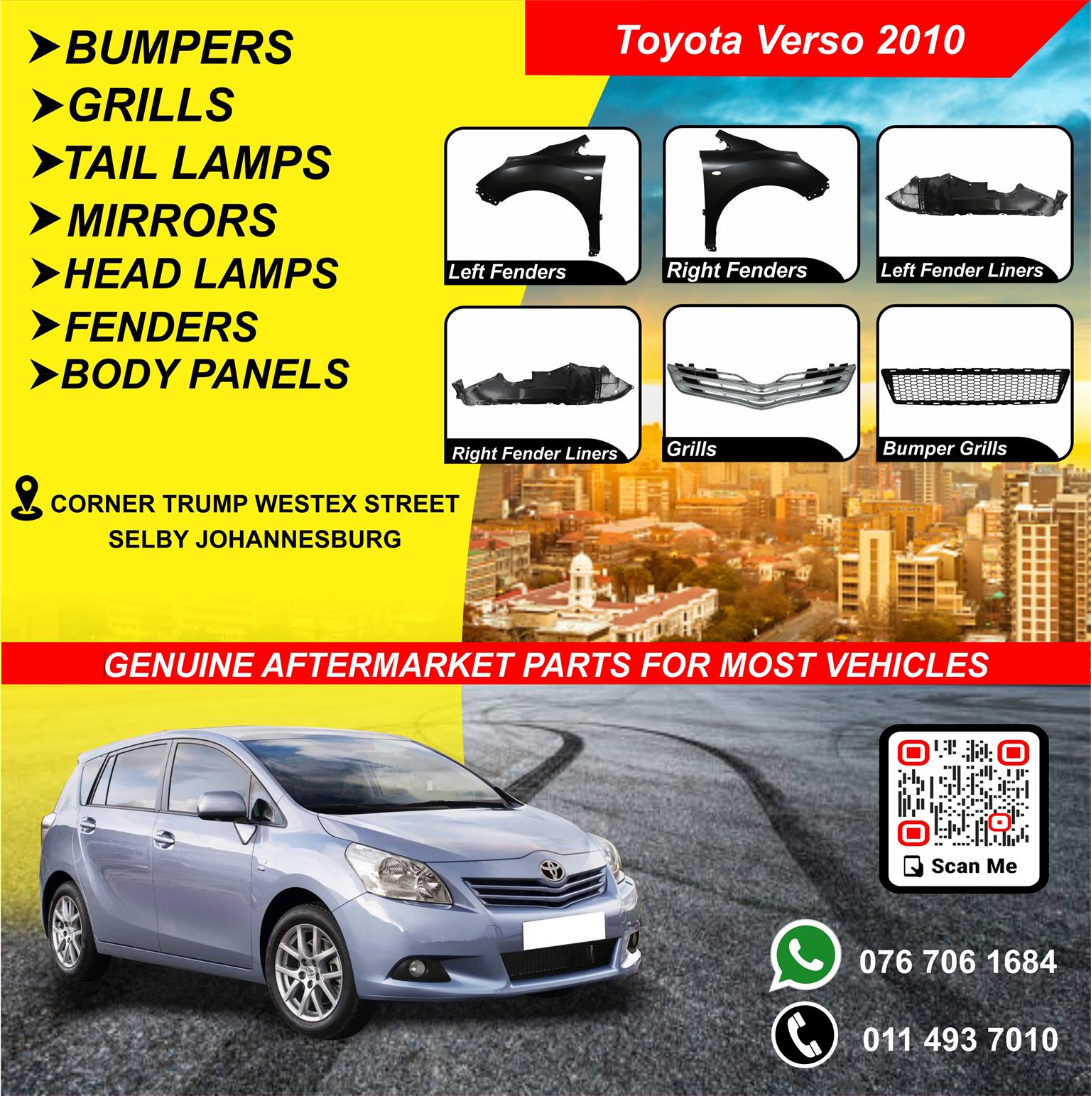 Toyota verso spare deals parts