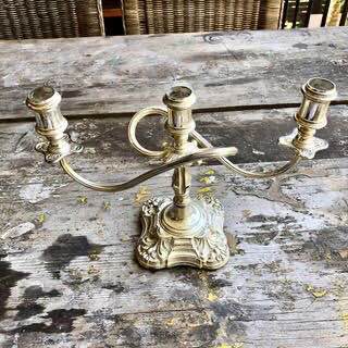 Three Arm Silverplate Candlelabra made in England
