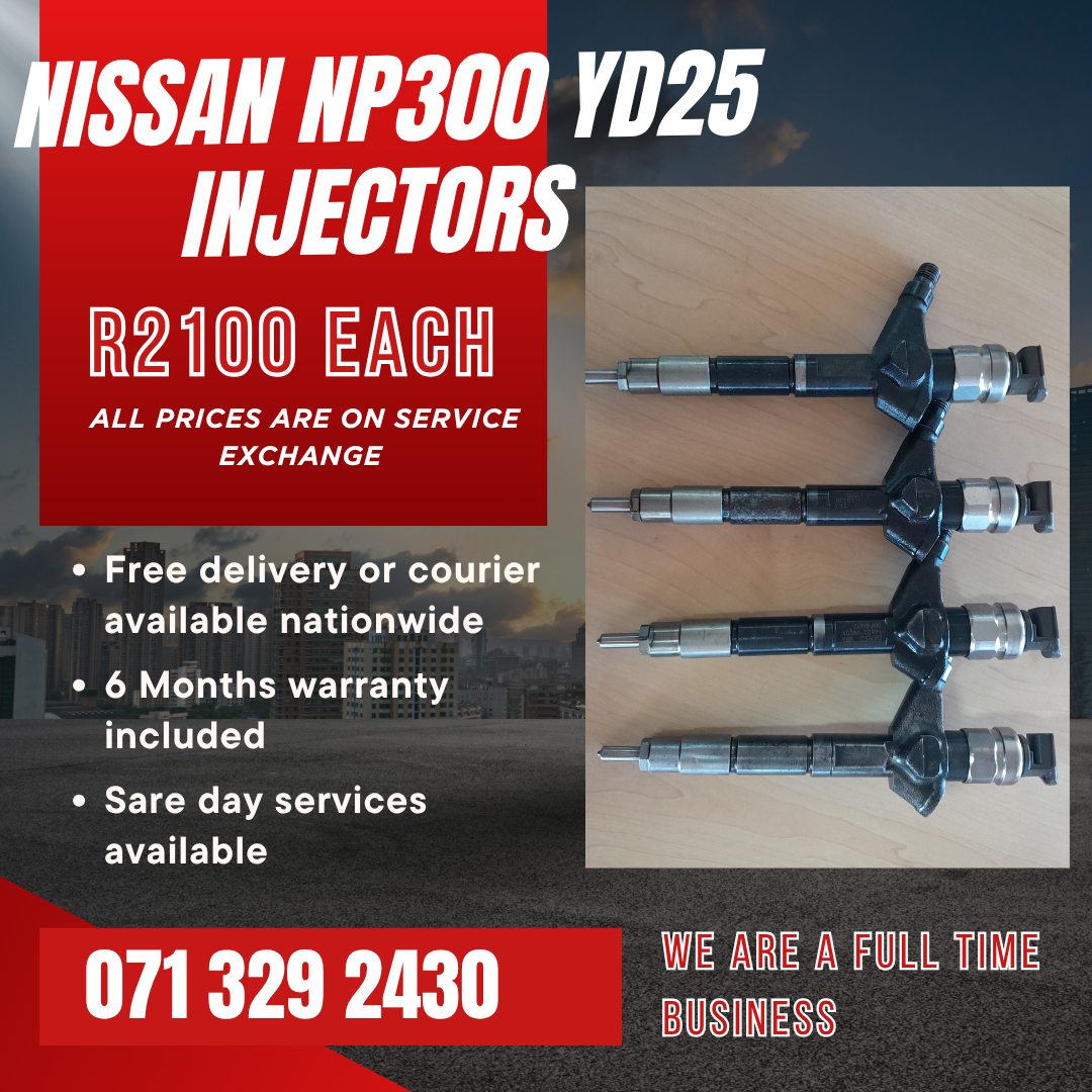 NISSAN NP300 YD25 DIESEL INJECTORS FOR SALE WITH WARRANTY