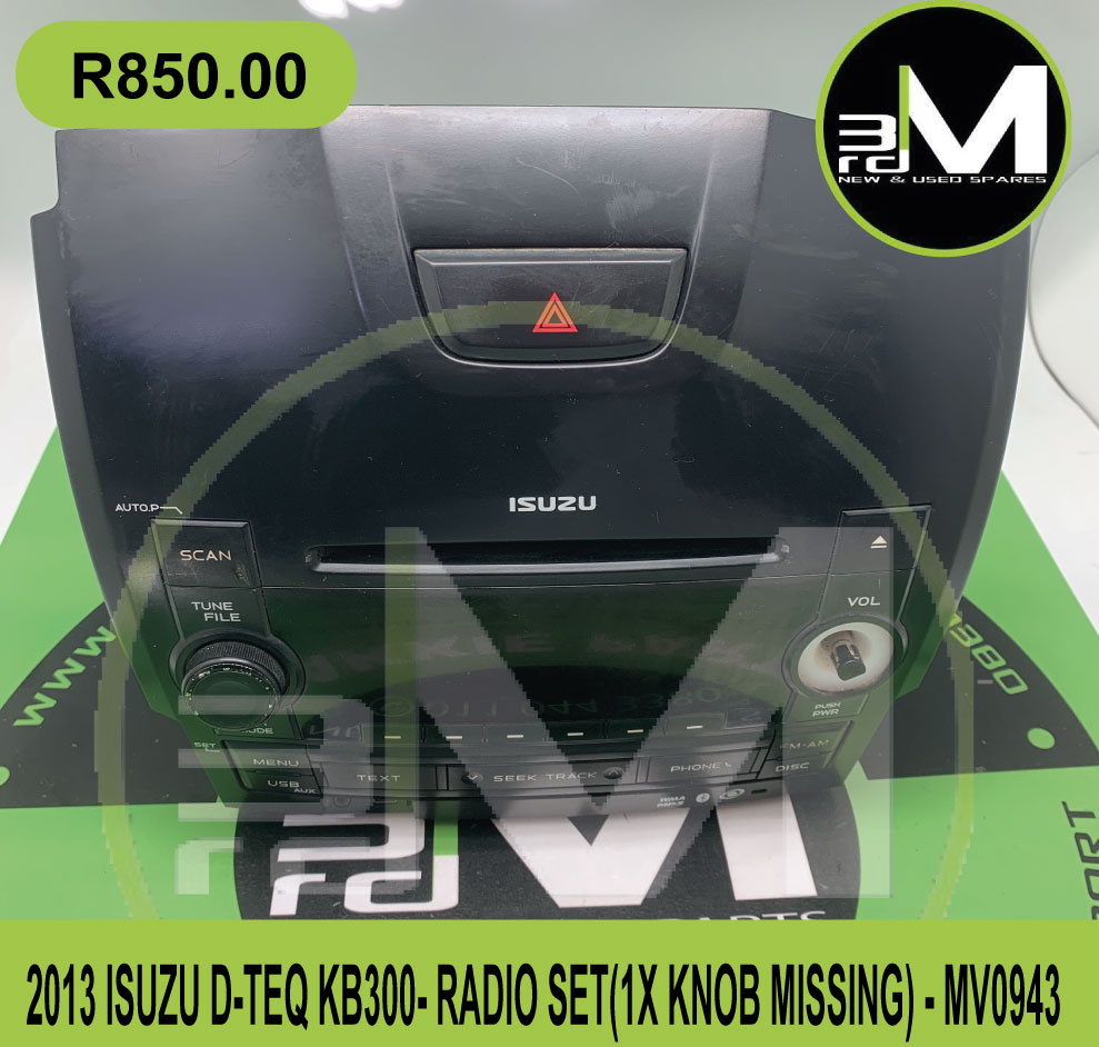 RADIO SET - ISUZU D-TEQ KB300 - Private Seller RADIO SET - ISUZU D-TEQ KB300 - Private Seller