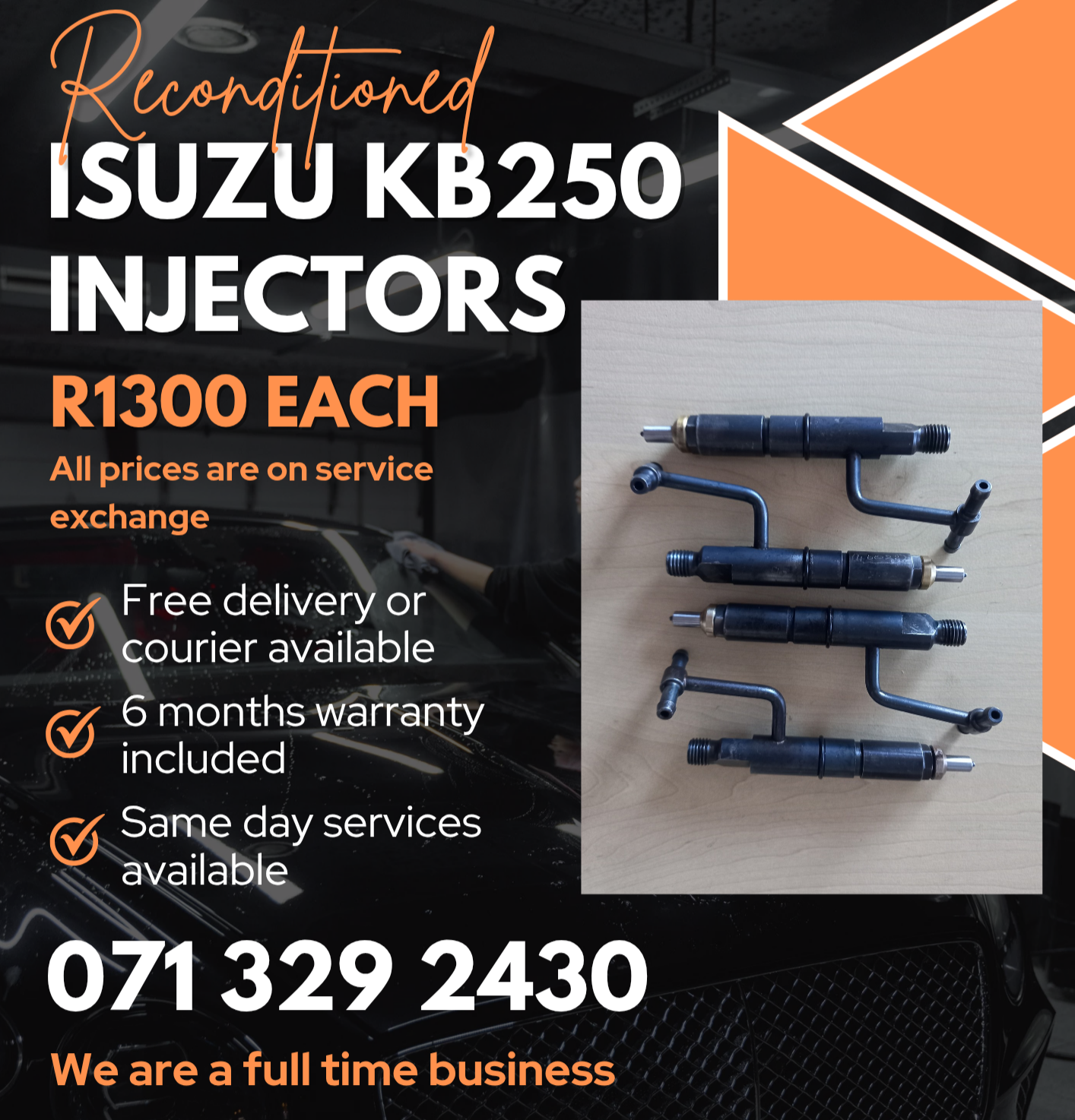 ISUZU KB250 INJECTORS FOR SALE WITH WARRANTY - Private Seller ISUZU KB250 INJECTORS FOR SALE WITH WARRANTY - Private Seller