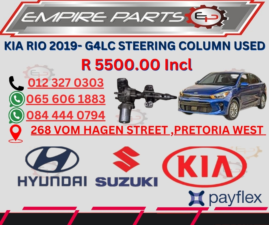 KIA RIO 2019- G4LC STEERING COLUMN USED - Private Seller KIA RIO 2019- G4LC STEERING COLUMN USED - Private Seller