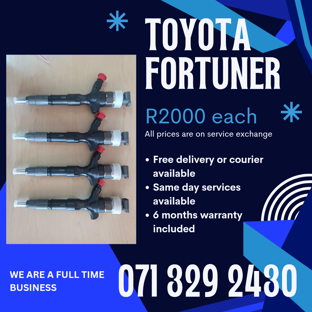 TOYOTA FORTUNER DIESEL INJECTORS FOR SALE WITH WARRANTY - Private Seller TOYOTA FORTUNER DIESEL INJECTORS FOR SALE WITH WARRANTY - Private Seller