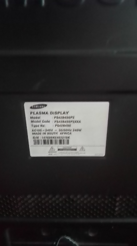 None working Samsung plasma 40 inc