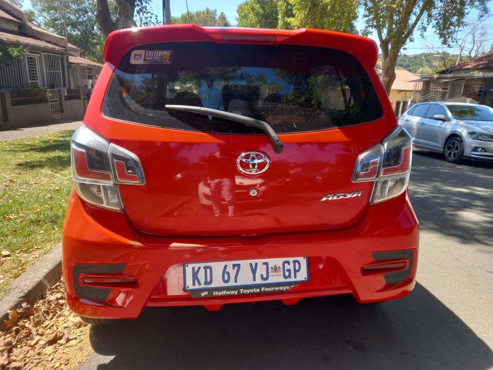 2021 TOYOTA AGYA 1.0 PETROL, AUTOMATIC TRANSMISSION, RED COLOR