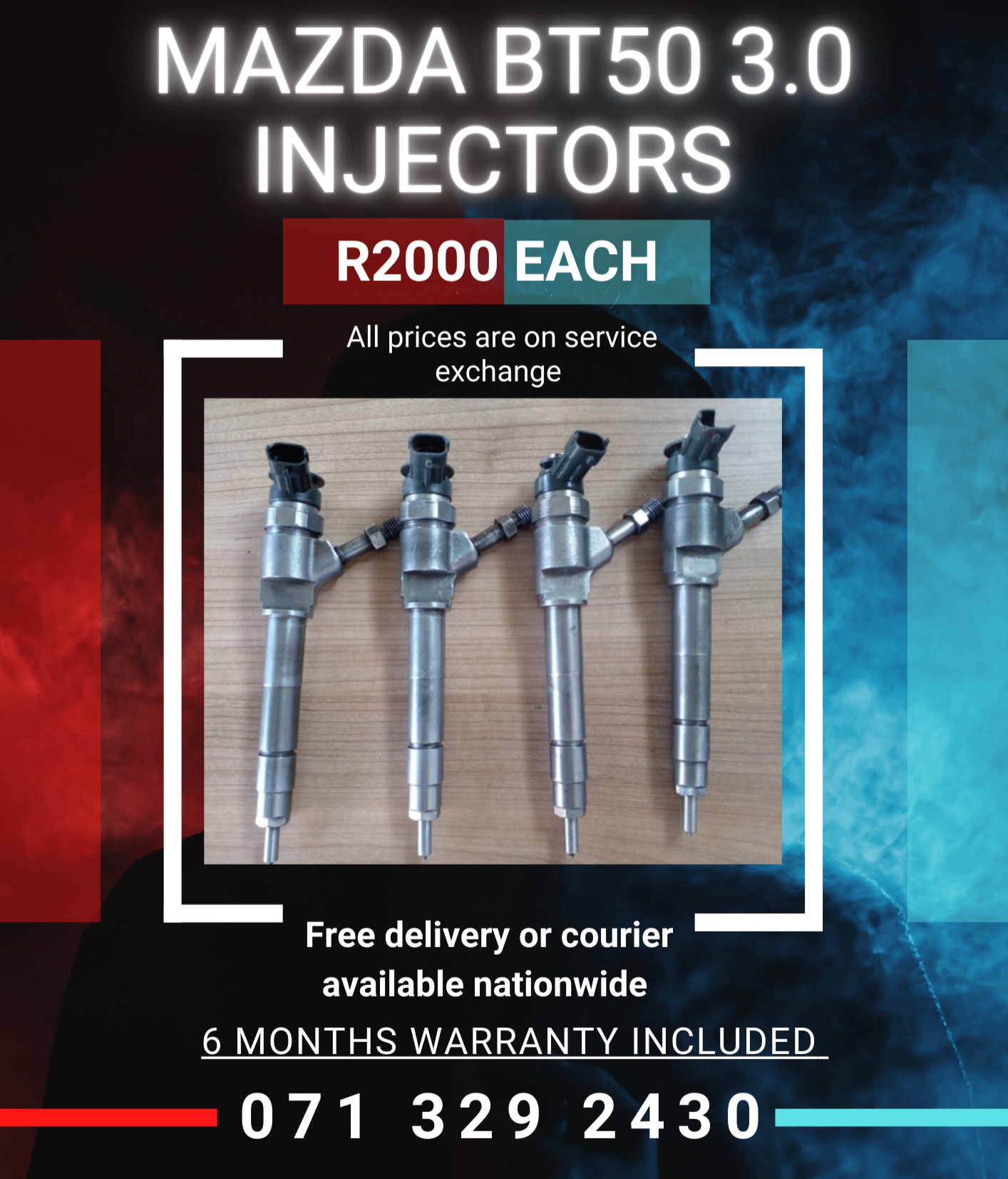 MAZDA BT50 3.0 INJECTORS FOR SALE WITH WARRANTY INCLUDED - Private Seller
