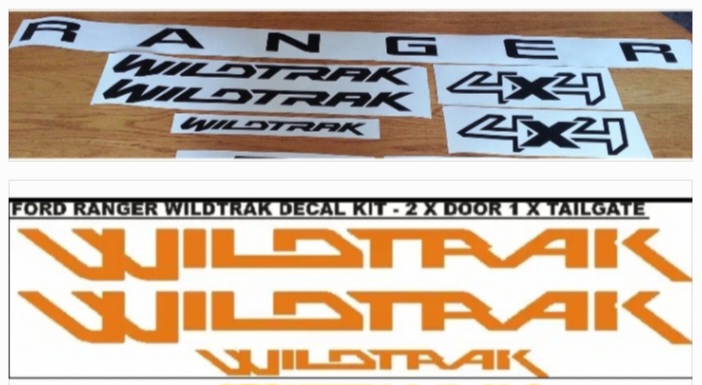 Ford Ranger Wildtrak stickers decals sets - Private Seller