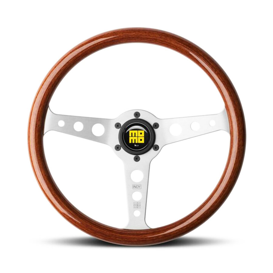 Momo VINDYHERMW35 Heritage 350mm Wood & Chrome Steering Wheel