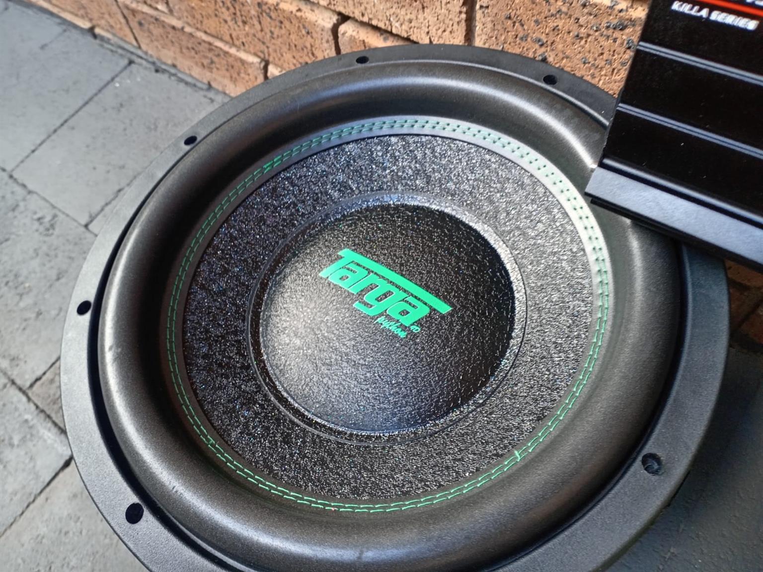 Car Audio Bass Combo 2 x Pythons Subwoofers & 34500w Targa Amplifier
