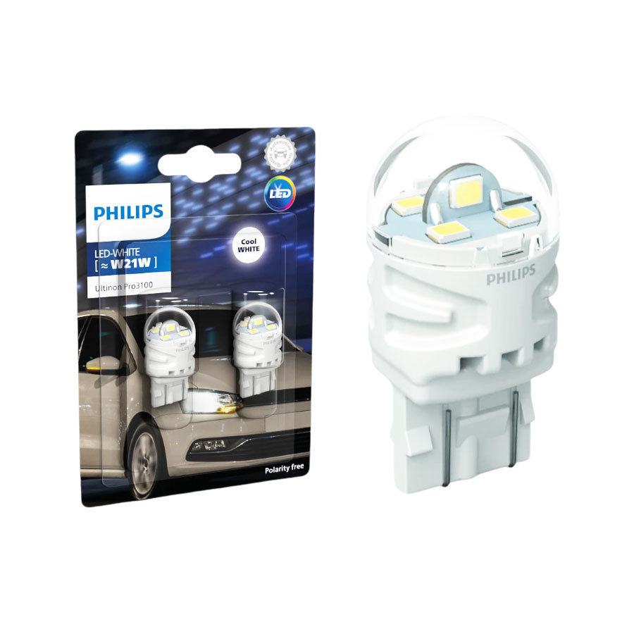 Philips Ultinon Pro3100 W21W Wedge Cool White LED Bulbs Philips Ultinon Pro3100 W21W Wedge Cool White LED Bulbs