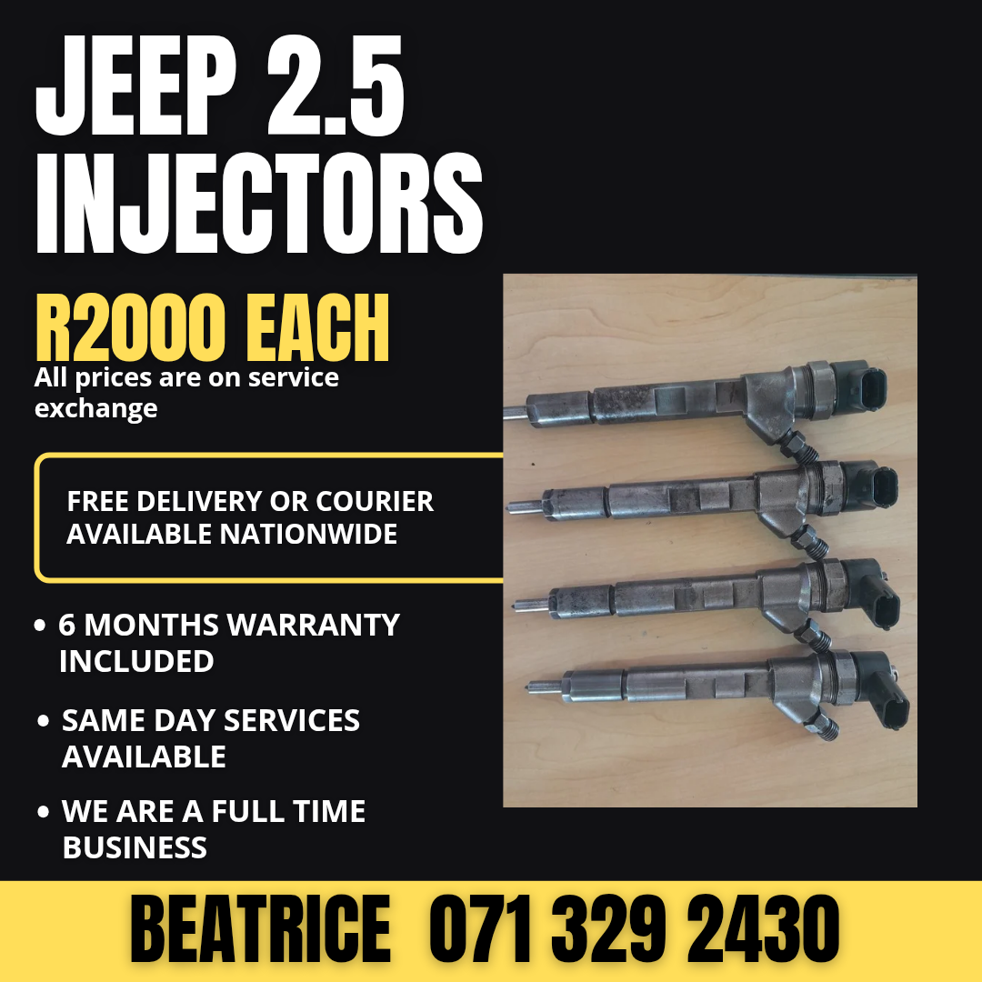 JEEP 2.5 INJECTORS FOR SALE WITH WARRANTY ON - Private Seller