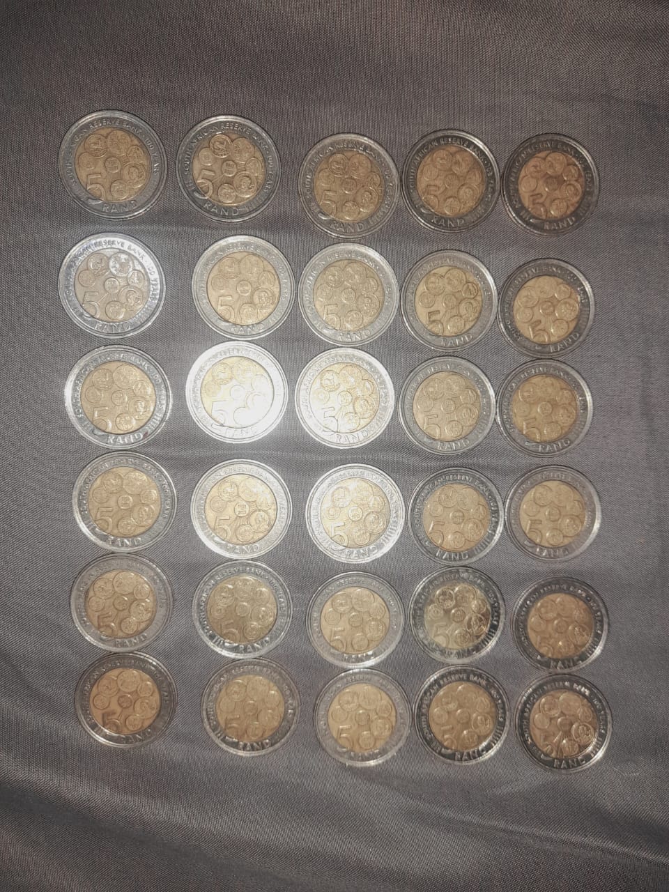 204 Coins Mandela R5 coins and Mandela old coins