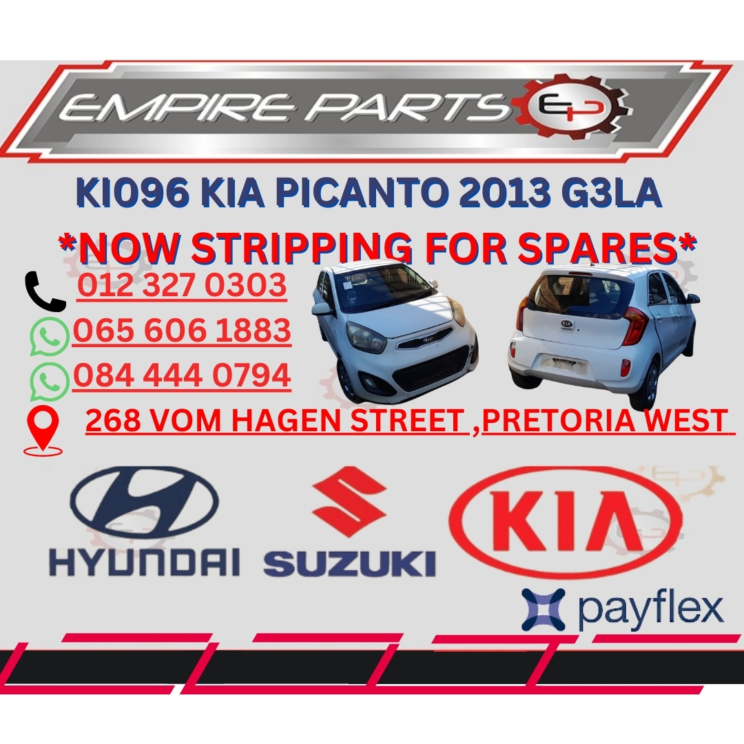 KI096 PICANTO 2013 G3LA NOW STRIPPING FOR SPARES - Private Seller KI096 PICANTO 2013 G3LA NOW STRIPPING FOR SPARES - Private Seller