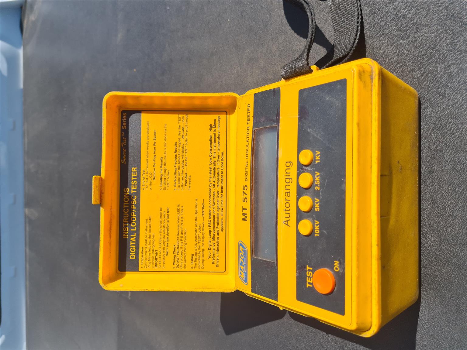 Major Tech MT 575 Digital insulation Tester 10 KV. Digital Loop / PSC ...