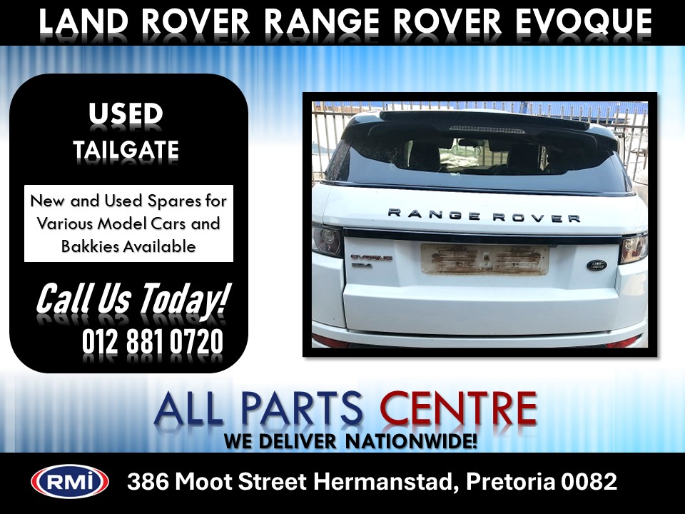 White Land Rover Range Rover Evoque Model 2012 Used Tailgate for Sale
