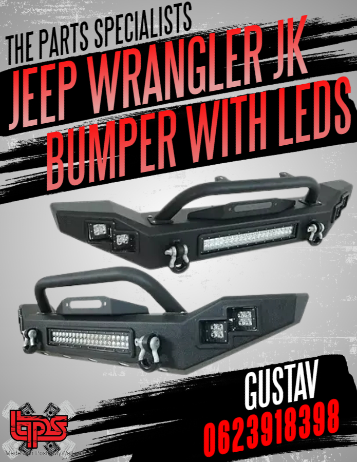 Jeep Wrangler JK new front bumper with LEDs & parts for sale | Junk Mail