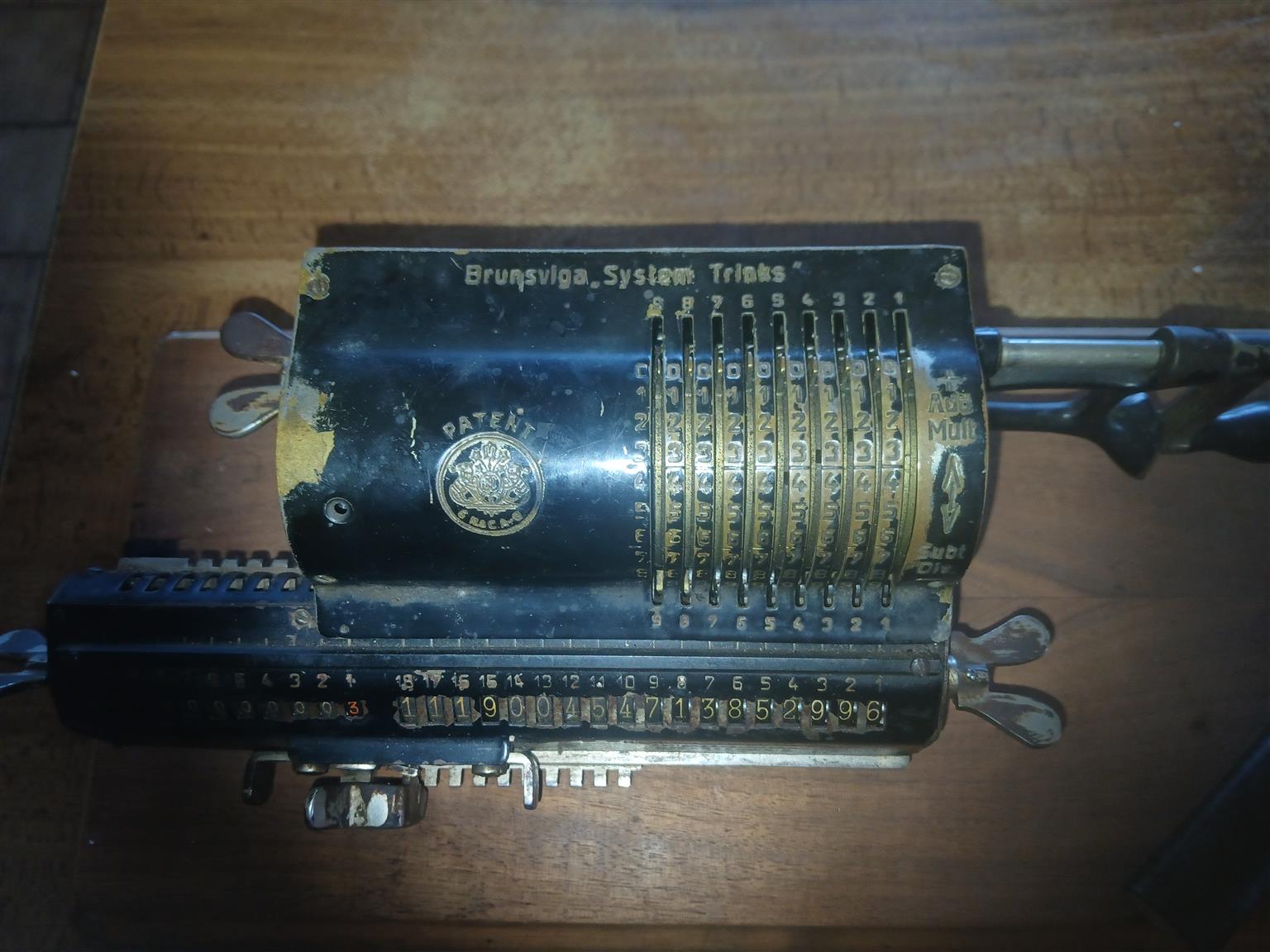 Brunsviga system trinks 1920 calculator