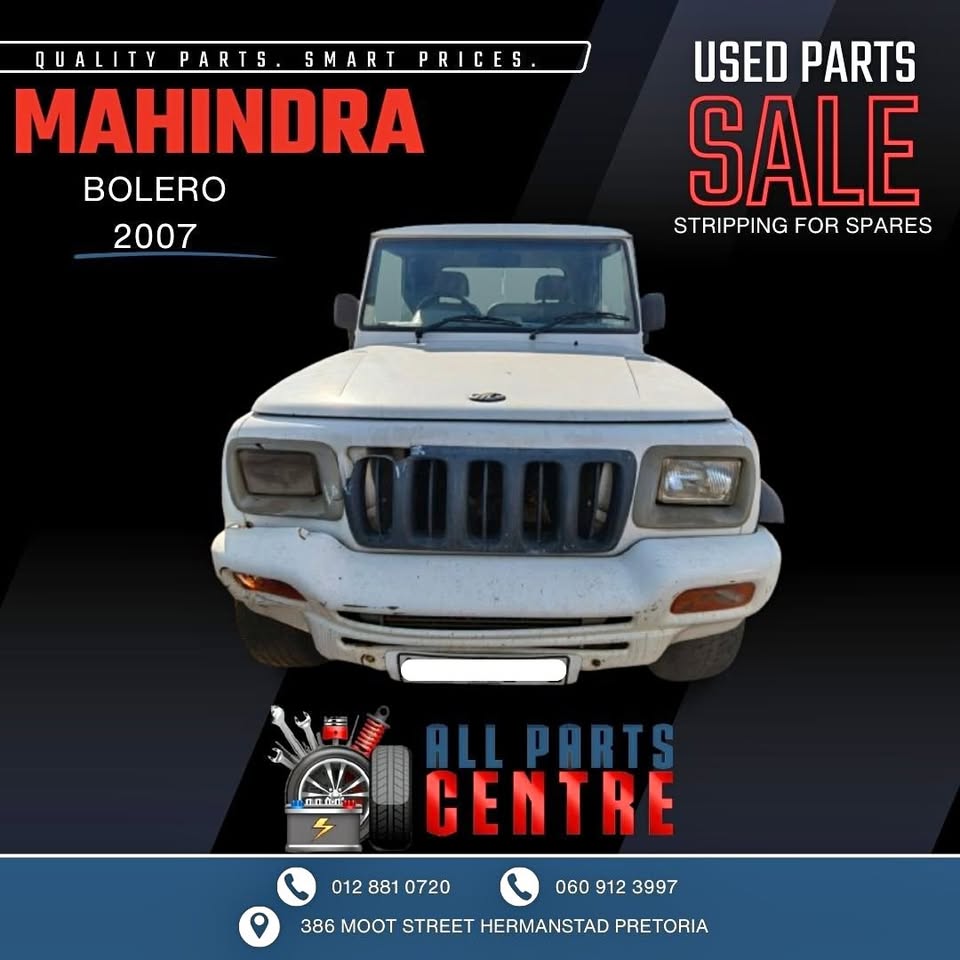 Mahindra Bolero 2007 Diesel Manual Stripping for Spares - Private Seller Mahindra Bolero 2007 Diesel Manual Stripping for Spares - Private Seller