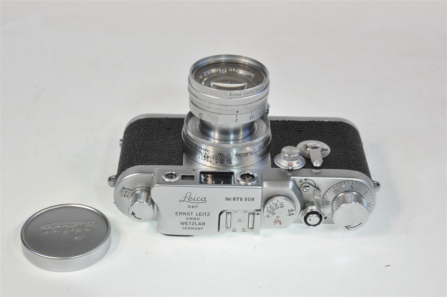 Leica IIIG rangefinder film camera, 50mm Summicron lens
