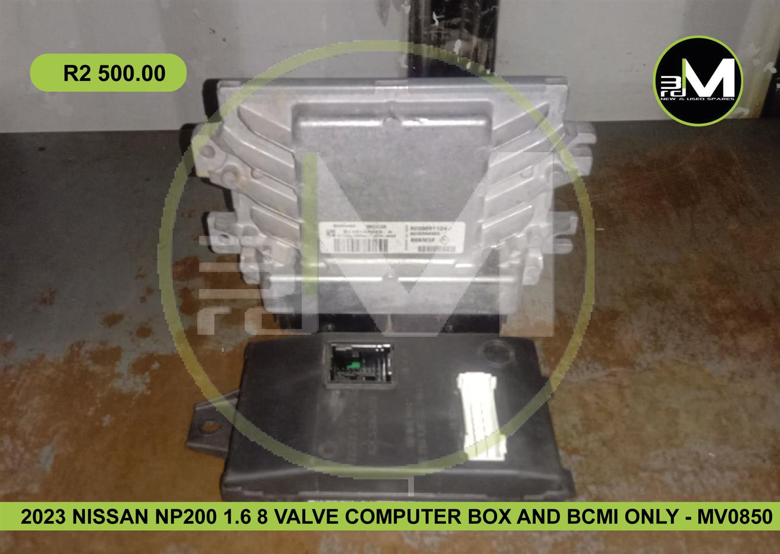 2023 NISSAN NP200 1.6 8 VALVE COMPUTER BOX AND BCMI (ONLY) – MV0850 2023 NISSAN NP200 1.6 8 VALVE COMPUTER BOX AND BCMI (ONLY) – MV0850