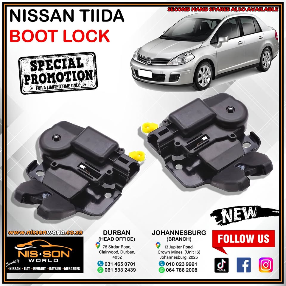 Nissan Tiida Boot Lock - Private Seller