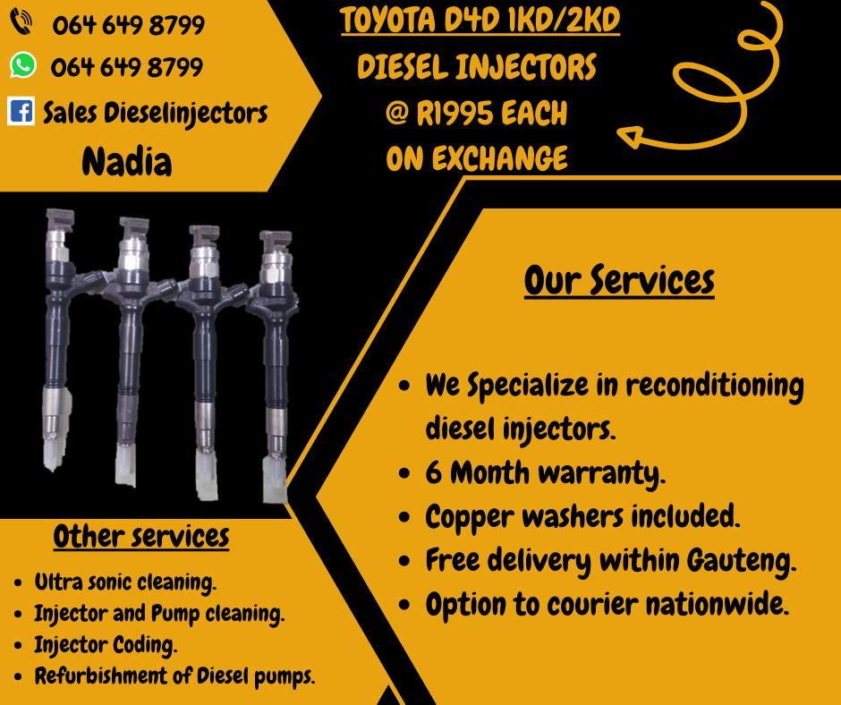 TOYOTA DIESEL INJECTORS - Private Seller TOYOTA DIESEL INJECTORS - Private Seller