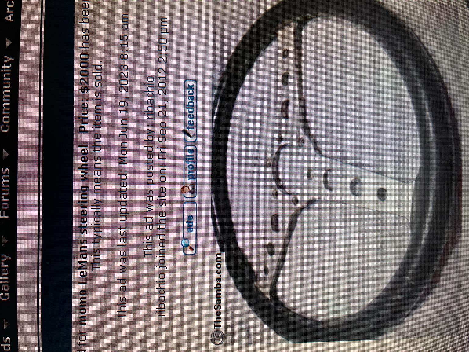 Momo Le Mans Steering wheel - Private Seller