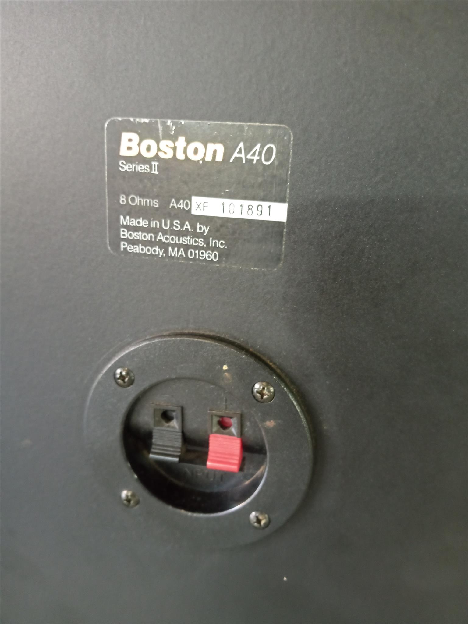 Boston Acoustics A40 Series II Speakers