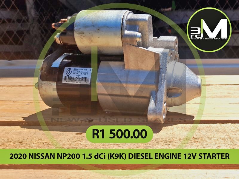 2020 NISSAN NP200 1.5 dCi (K9K) DIESEL ENGINE 12V STARTER
