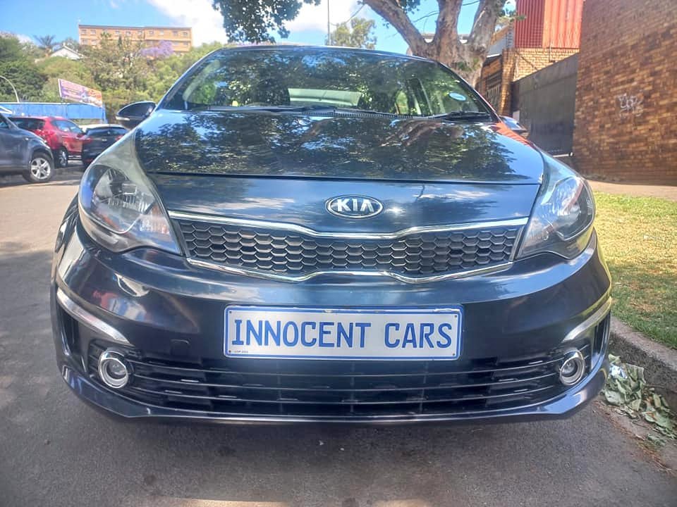 2017 KIA RIO TEC SEDAN 1.4 PETROL, MANUAL  NAVY BLUE COLOR, MILEAGE PRICE . LEATHER