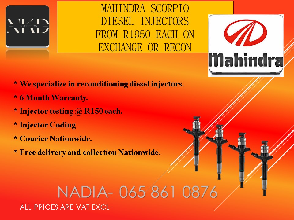 Mahindra Scorpio diesel injectors for sale on exchange or recon with free washer - Private Seller Mahindra Scorpio diesel injectors for sale on exchange or recon with free washer - Private Seller